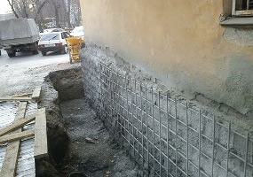 Ремонт ленточного фундамента