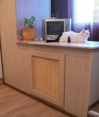 Установка экрана для батареи отопления своими руками